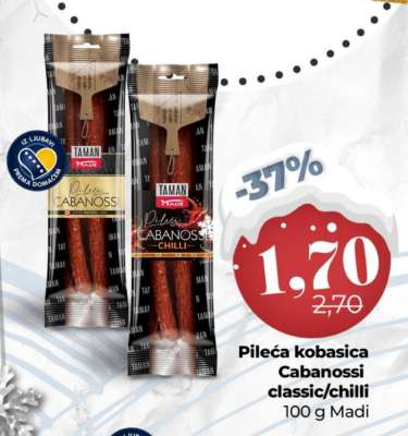 Pileća kobasica Cabanossi classic/chilli