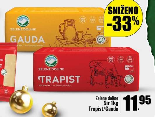 Zelene doline Sir 1kg Trapist/Gauda