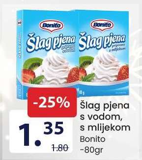 Šlag pjena s vodom, s mlijekom