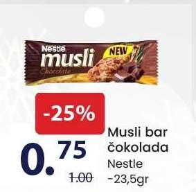 Musli bar čokolada