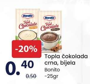 Topla čokolada crna, bijela