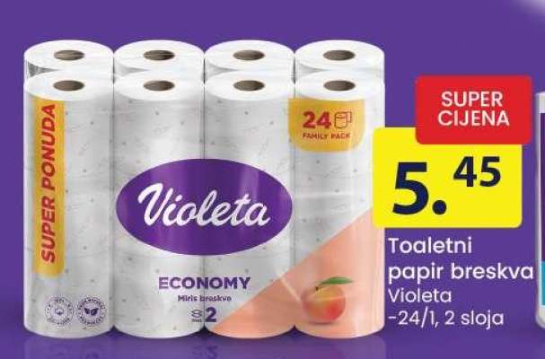 Toaletni papir breskva Violeta