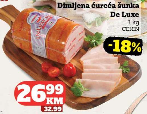 Dimljena ćureća šunka De Luxe