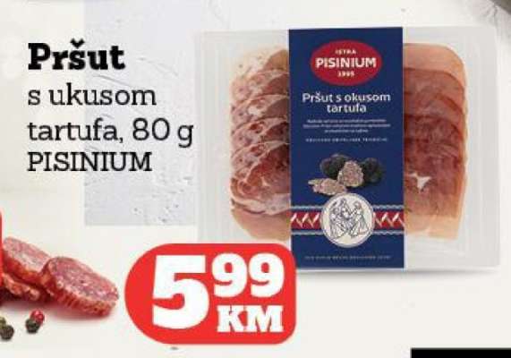Pršut s ukusom tartufa, 80 g PISINIUM