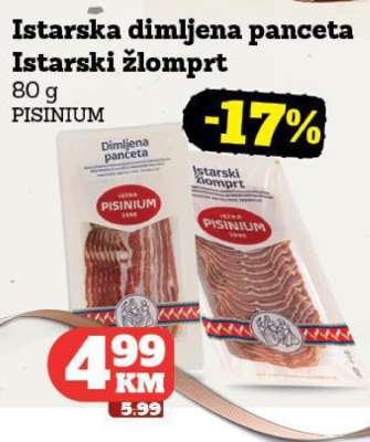 Istarska dimljena panceta / Istarski žlomprt