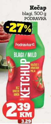 Kečap blagi, 500 g PODRAVKA