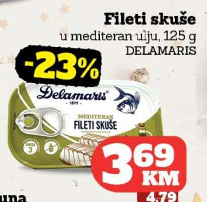 Fileti skuše u mediteran ulju, 125 g