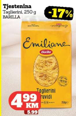 Tjestenina Taglierini, 250 g BARILLA