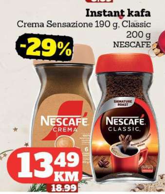 Nescafe Crema Sensazione 190 g, Classic 200 g