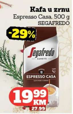 Kafa u zrnu Espresso Casa, 500 g SEGAFREDO