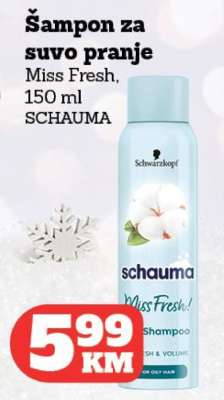 Šampon za suvo pranje Miss Fresh