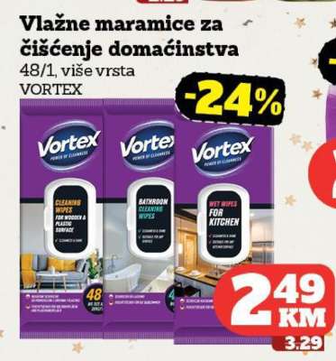 Vortex Vlažne maramice za čišćenje domaćinstva