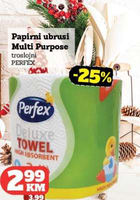 Papirni ubrusi Multi Purpose troslojni PERFEX