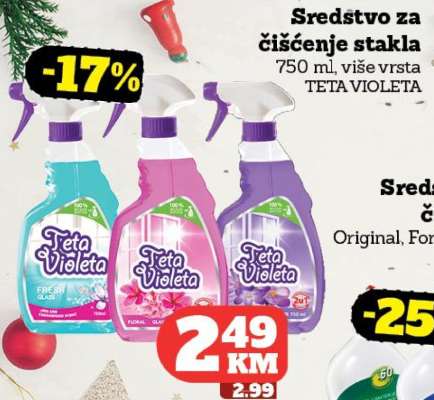 Teta Violeta Sredstvo za čišćenje stakla