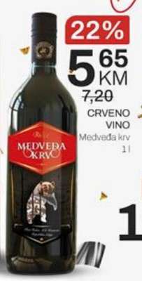 CRVENO VINO Medveđa krv