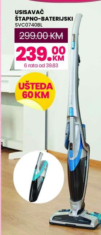 Usisavač štapno-baterijski