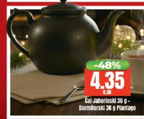 Čaj Jahorinski 36 g + Durmitorski 36 g Plantago