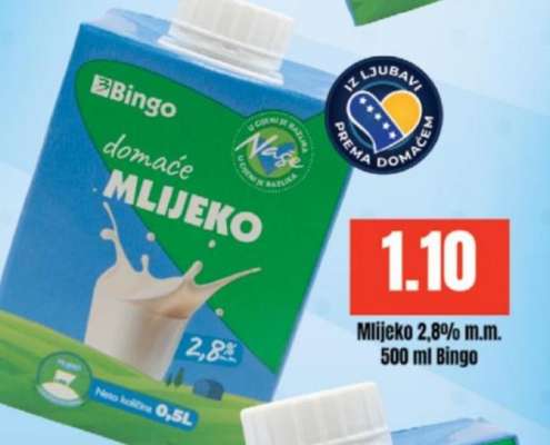 Mlijeko 2,8% m.m.
