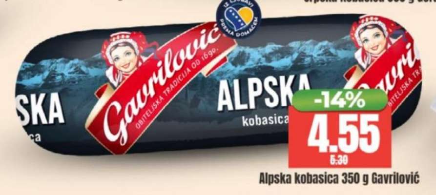 Alpska kobasica 350 g Gavrilović