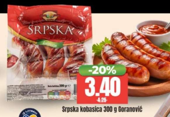 Srpska kobasica 300 g Goranović