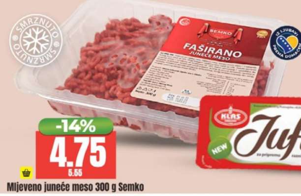 Mljeveno juneće meso 300 g Semko