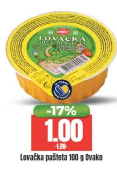 Lovačka pašteta 100 g, Ovako
