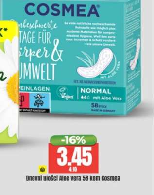 Dnevni ulošci Aloe vera 58 kom Cosmea