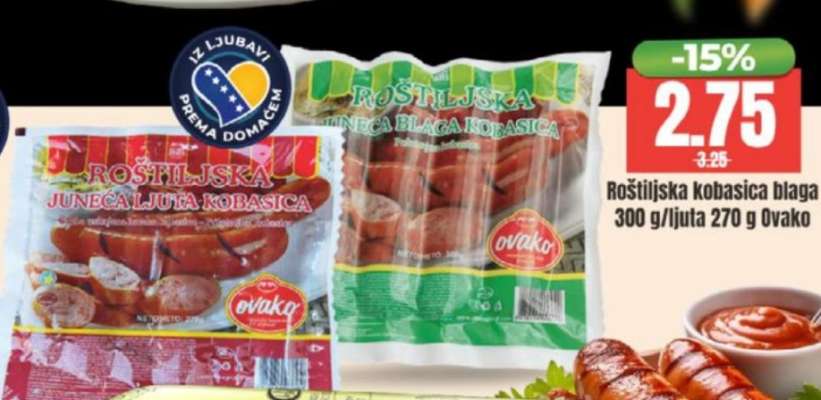 Roštiljska kobasica blaga