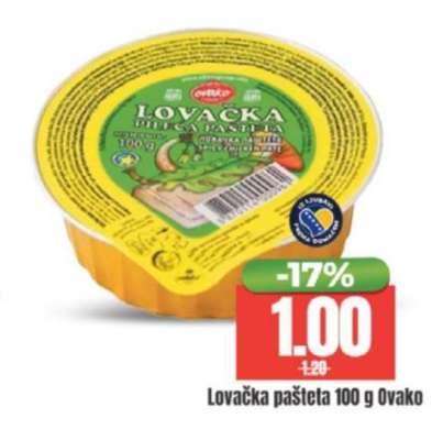 Lovačka pašteta 100 g, Ovako