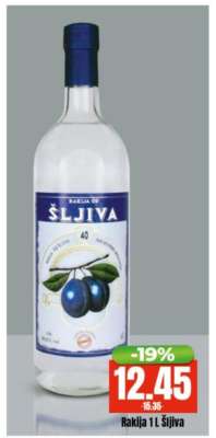 Rakija 1 L Šljiva