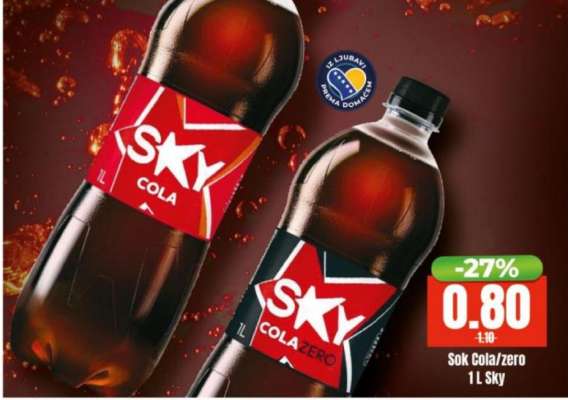 Sok Cola/zero 1L Sky