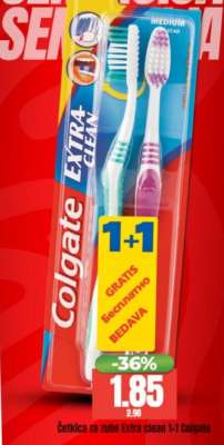 Četkica za zube Extra clean 1+1 Colgate