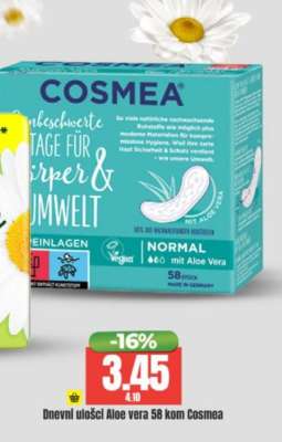 Dnevni ulošci Aloe vera 58 kom Cosmea