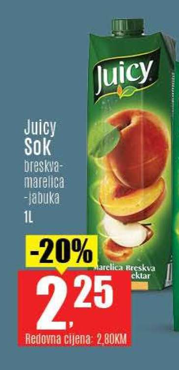 Juicy Sok breskva-marelica-jabuka