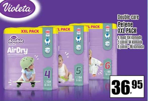 Violeta Double care Pelene XXL PACK