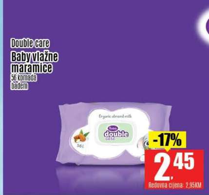 Double care Baby vlažne maramice