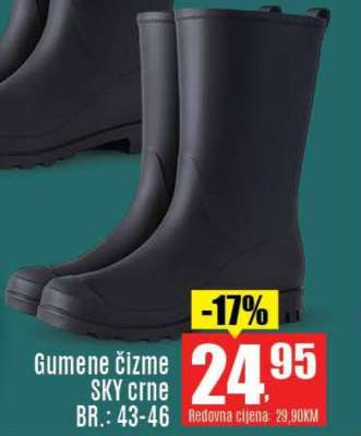 Gumene čizme SKY crne