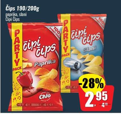 Čips 190/200g