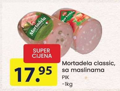 Mortadela classic, sa maslinama