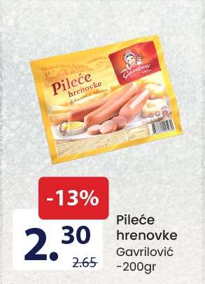 Pileće hrenovke Gavrilović