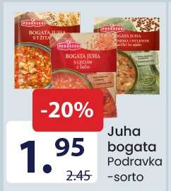 Juha bogata Podravka -sorto