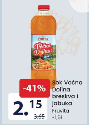 Sok Voćna Dolina breskva i jabuka