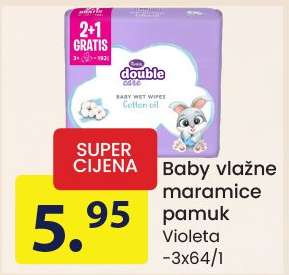 Baby vlažne maramice pamuk