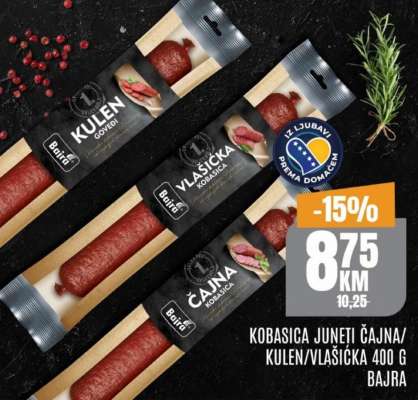 Kobasica Juneti Čajna/Kulen/Vlašićka