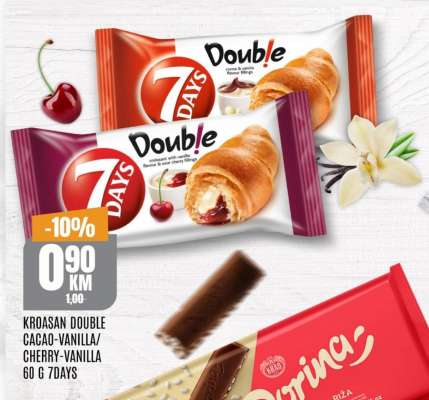 Kroasan Double Cacao-Vanilla/Cherry-Vanilla 60 g 7Days