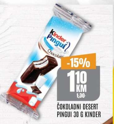 Čokoladni desert Pingui 30 g Kinder