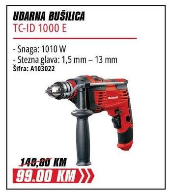 UDARNA BUŠILICA TC-ID 1000 E
