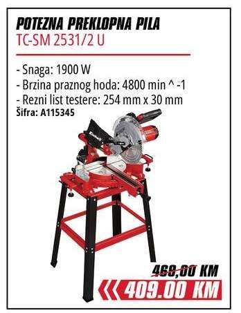 Potezna preklopna pila TC-SM 2531/2 U