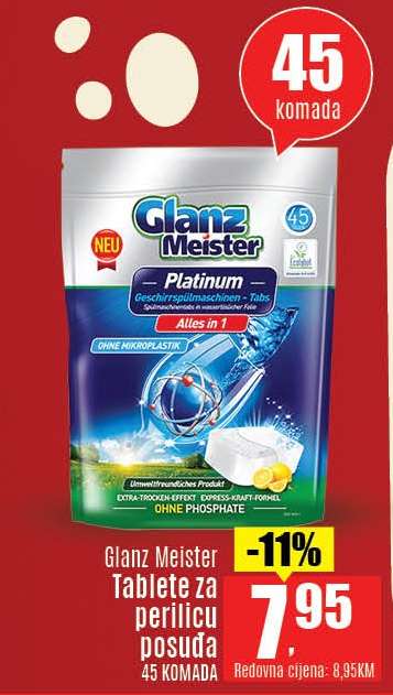 Glanz Meister Tablete za perilicu posuda