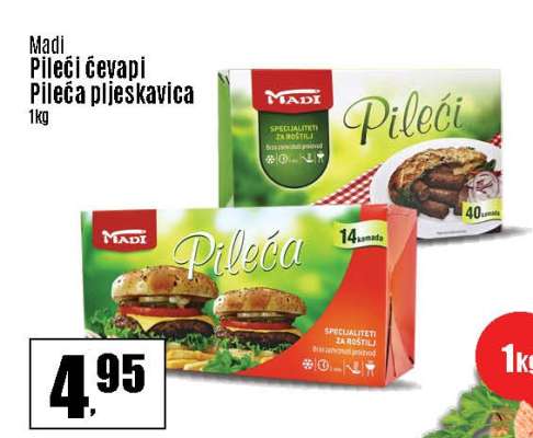 Madi Pileći ćevapi pileća pljeskavica